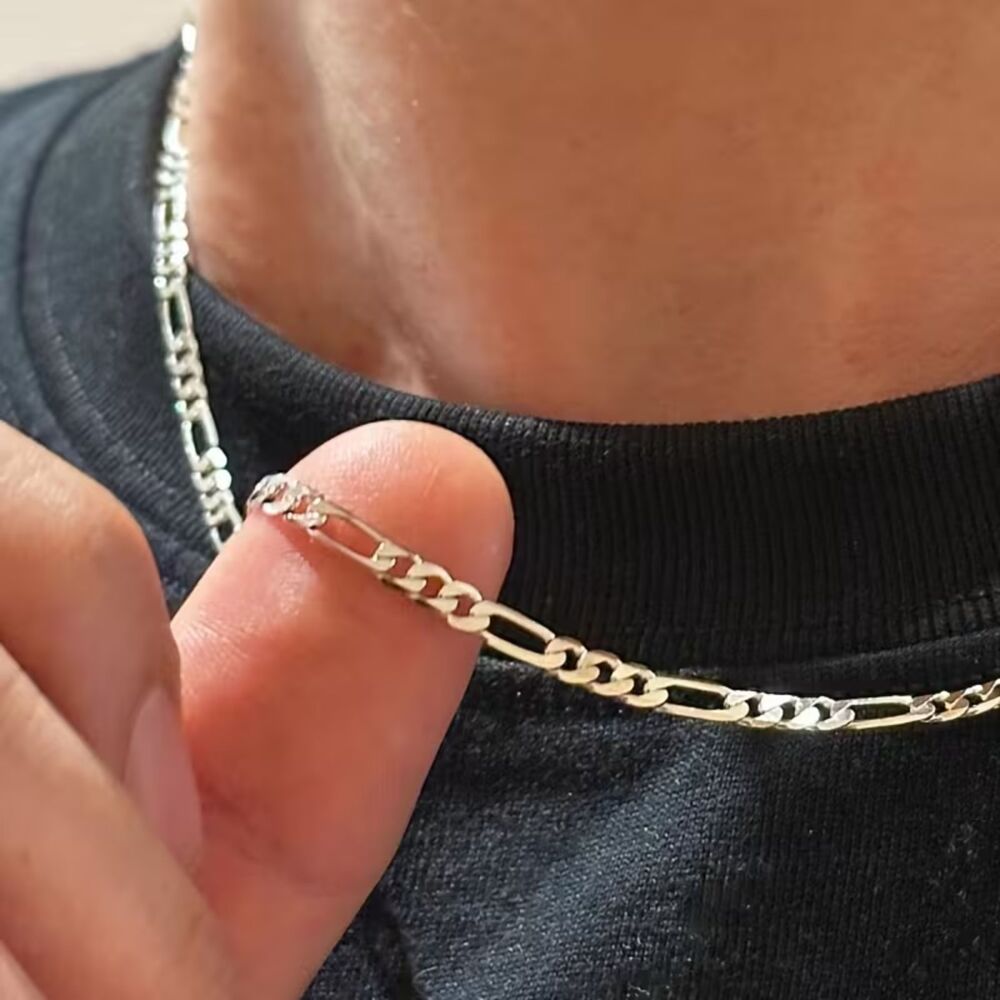 Silver Stainless Steel Cuban Link Chain 21" Necklace Mens Womens Layer Adjustabl